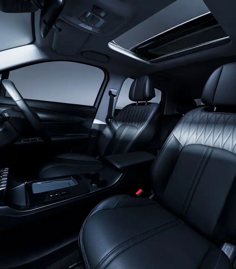 Lepas L4 rear passenger space with quilted seats and generous legroom