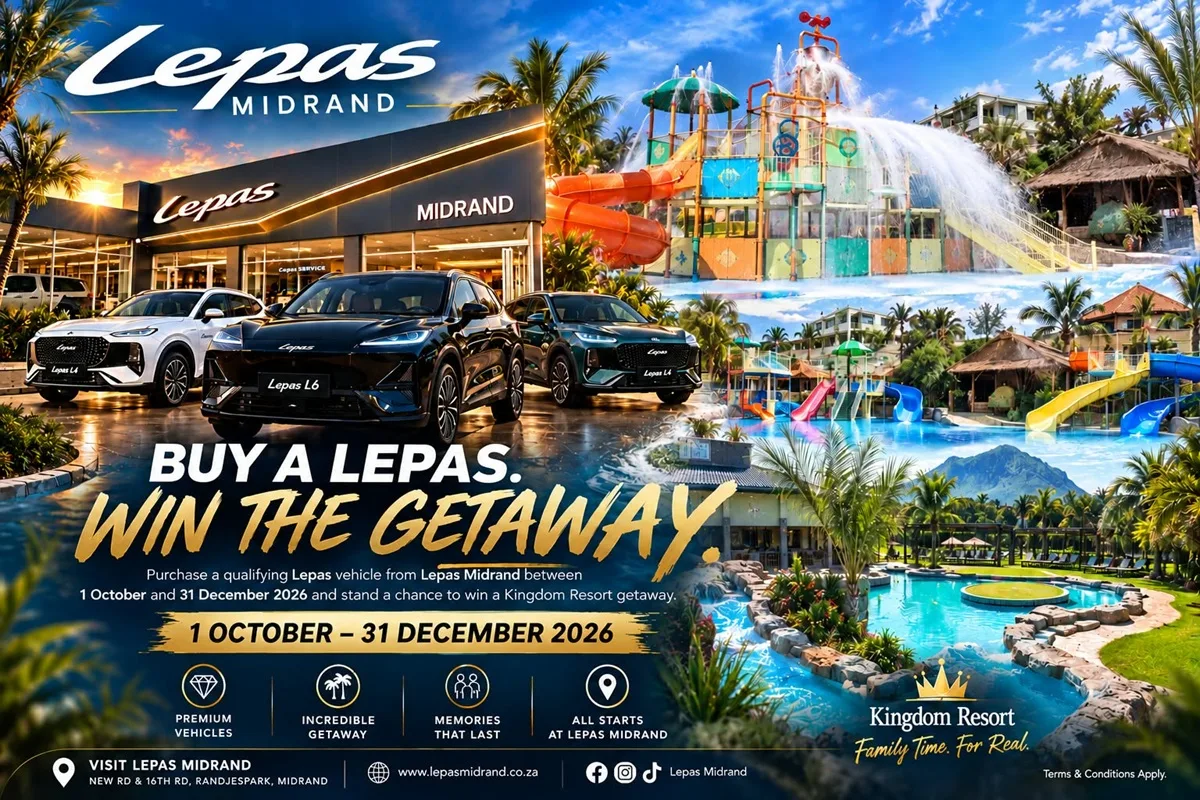 Lepas Midrand competition: buy a Lepas and win a Kingdom Resort getaway, 1 October to 31 December 2026